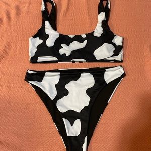 Cow print shein bikini